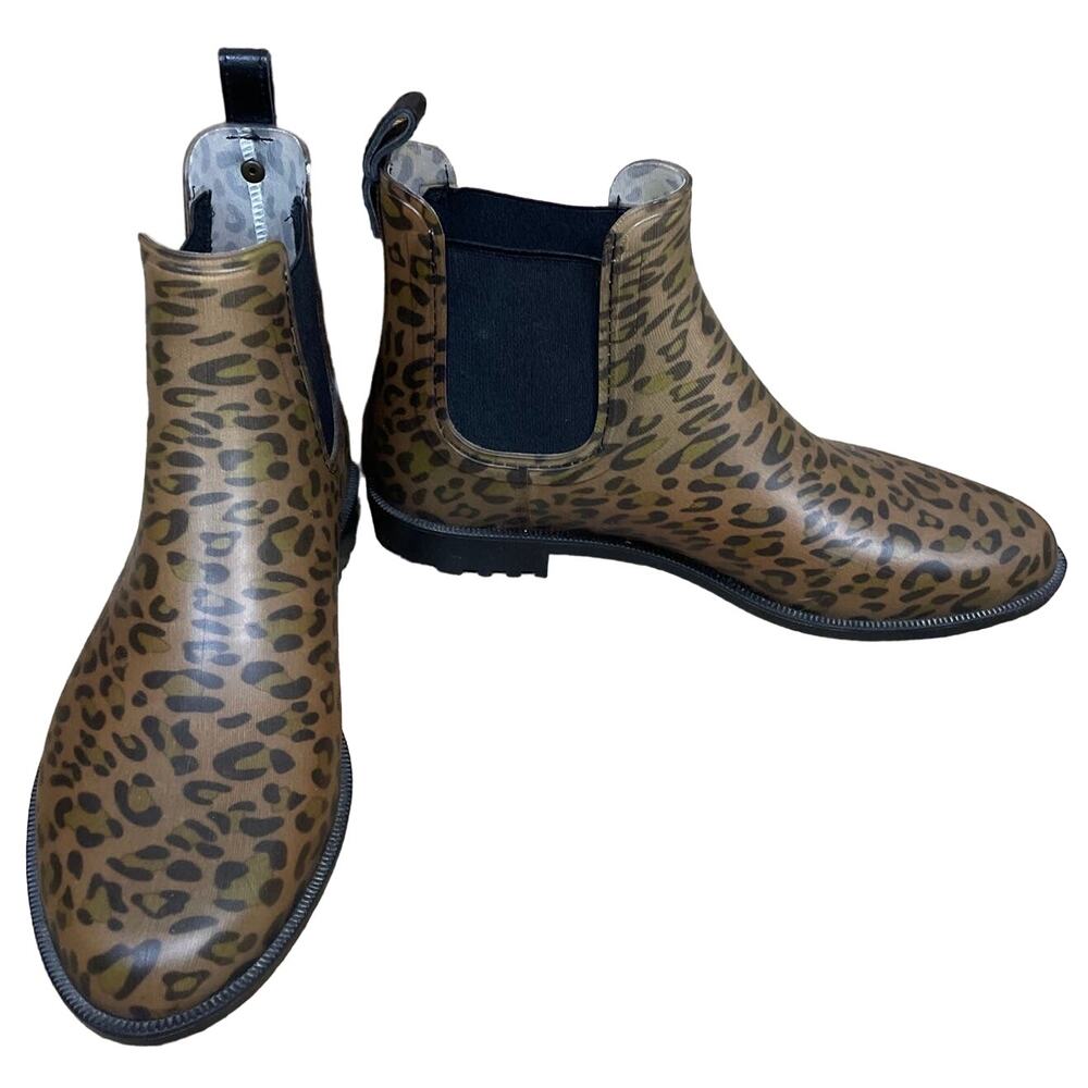 Joules Rockingham Waterproof Chelsea Boots Brown Leopard Size 11